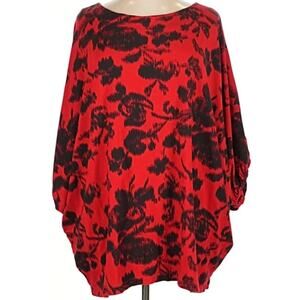 Bryn Walker Size M Wilder Flori Print Viscose Jersey Elbow Dolman Sleeve Tunic